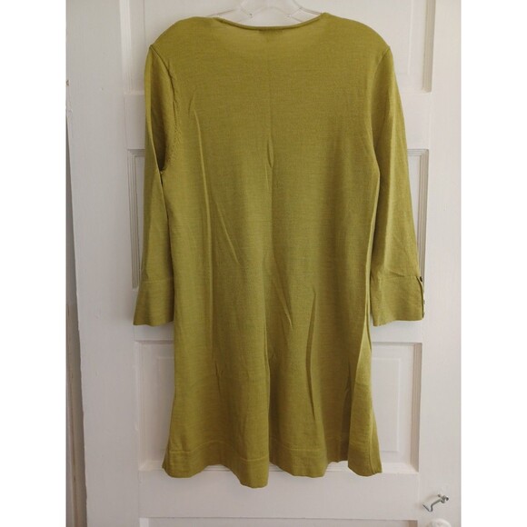 J. Jill merino wool tunic sweater M moss green minimalist classic Lagenlook - Picture 6 of 10